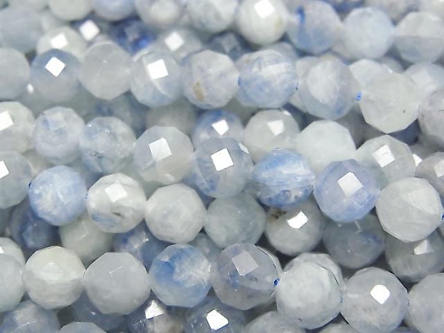 【動画】【素晴らしい輝き】カイヤナイトAA+ 64面ラウンドカット6.5mm 半連/1連(約36cm)の画像