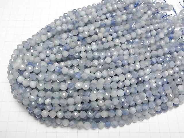 【動画】【素晴らしい輝き】カイヤナイトAA+ 64面ラウンドカット6.5mm 半連/1連(約36cm) サムネイル4