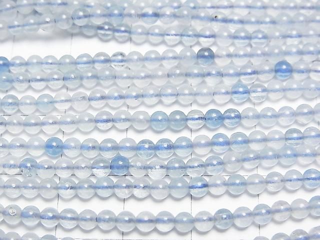 【動画】アクアマリンAA+ ラウンド3mm 1連(約37cm) サムネイル2