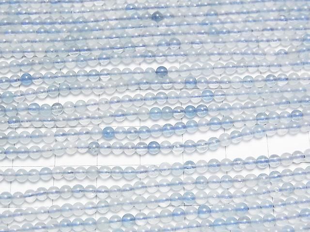 【動画】アクアマリンAA+ ラウンド3mm 1連(約37cm) サムネイル3