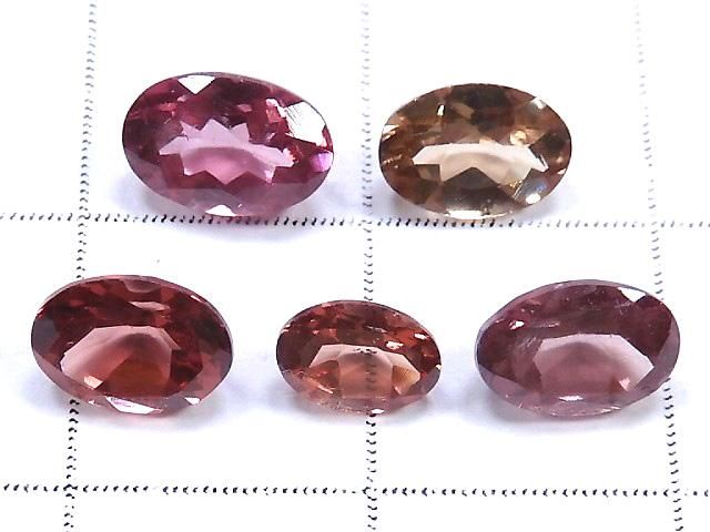 【動画】【1点もの】宝石質シャンパンガーネット ルース ファセットカット 5粒セット NO.7 サムネイル2
