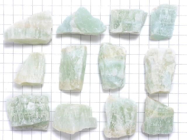 【動画】【1点もの】グリーンカルサイト ラフロック(原石) 12個セット NO.4 サムネイル2