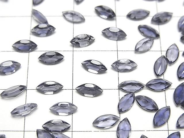 【動画】宝石質アイオライトAAA ルース マーキスファセットカット6×3mm 10粒 サムネイル2