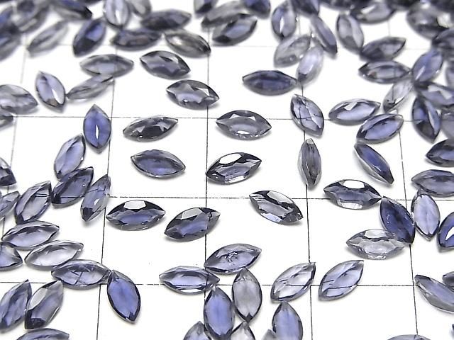【動画】宝石質アイオライトAAA ルース マーキスファセットカット6×3mm 10粒 サムネイル4