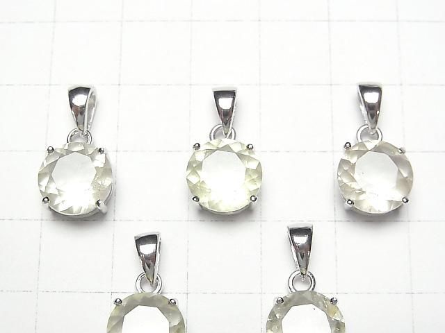 【動画】リビアングラス ラウンドファセットカット ペンダントトップ10×10mm SILVER925製 1個 サムネイル3