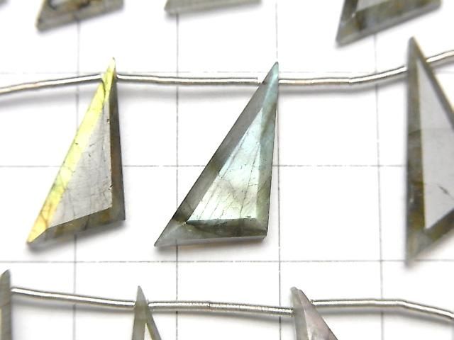 【動画】宝石質ラブラドライトAA++ フラットトライアングル 1連(8粒) サムネイル2