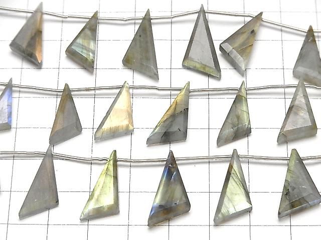 【動画】宝石質ラブラドライトAA++ フラットトライアングル 1連(8粒) サムネイル3