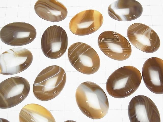 【動画】ブラウンストライプアゲートAAA オーバル カボション30×22mm 2個 サムネイル3