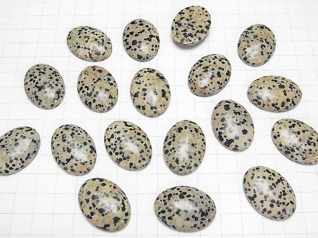 【動画】ダルメシアンジャスパー オーバル カボション30×22mm 2個 サムネイル4