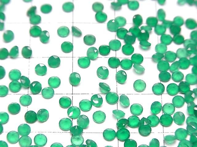 【動画】宝石質グリーンオニキスAAA ルース ラウンドファセットカット3×3mm 10粒 サムネイル4