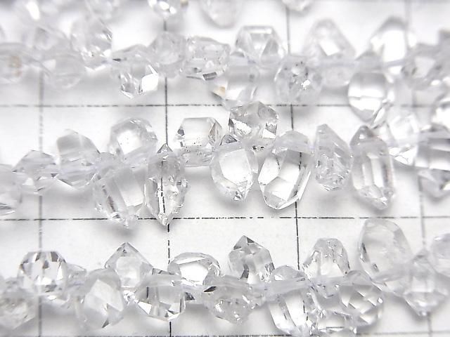 【動画】NY産ハーキマーダイヤモンドAAA ラフロック クレオ穴 【Sサイズ】 半連/1連(約36cm) サムネイル2