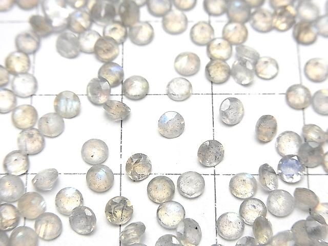 【動画】宝石質ラブラドライトAAA- ルース ラウンドファセットカット3×3mm 10粒 サムネイル2