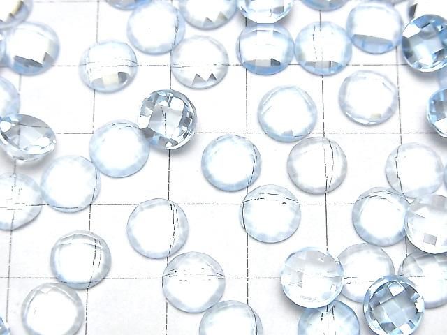 【動画】宝石質スカイブルートパーズAAA ルース ラウンド カボションカット8×8mm 2個 サムネイル4