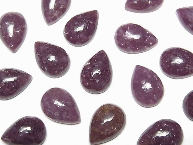 【動画】レピドライトAAA- ペアシェイプ カボション14×10mm 2個の画像