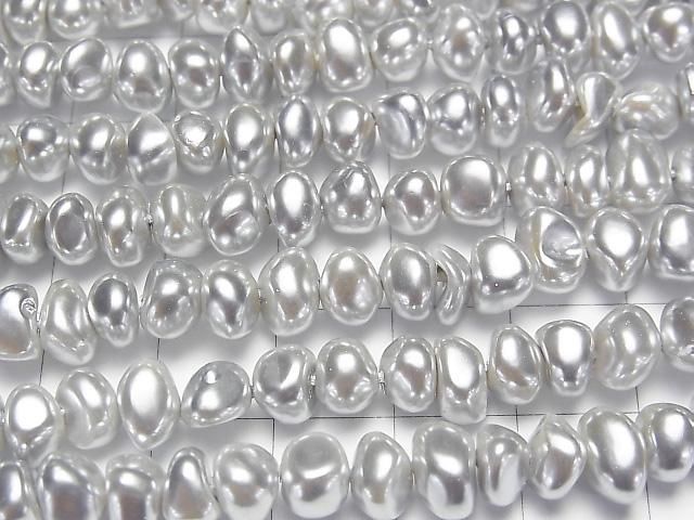 【動画】貝パール シルバー ポテト~バロック6~7mm 1連(約38cm) サムネイル2