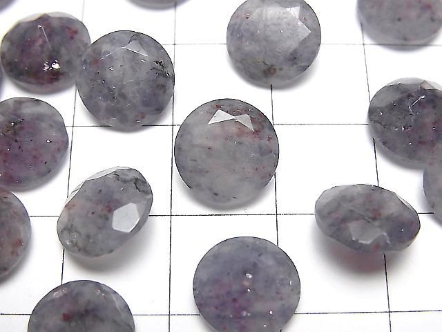 【動画】ブラッドショットアイオライトAA+ ルース ラウンドファセットカット10×10mm 2粒 サムネイル2