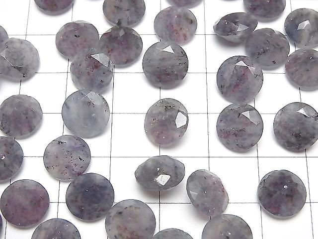 【動画】ブラッドショットアイオライトAA+ ルース ラウンドファセットカット10×10mm 2粒 サムネイル4