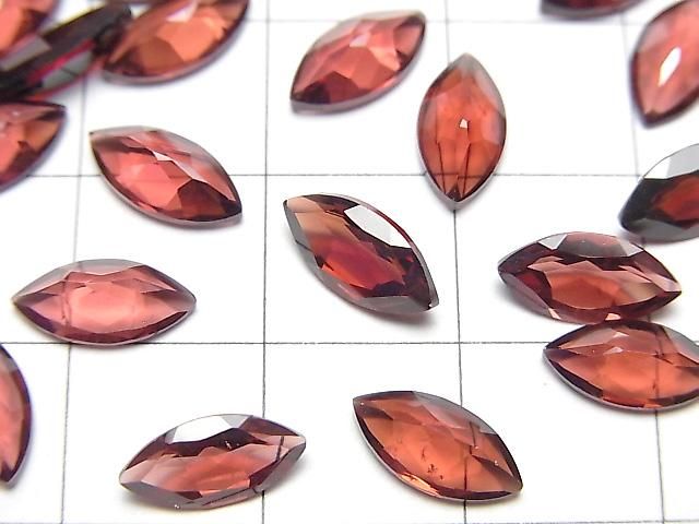 【動画】宝石質モザンビーク産ガーネットAAA ルース マーキスファセットカット10×5mm 5粒 サムネイル2