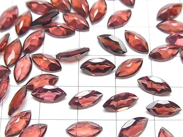 【動画】宝石質モザンビーク産ガーネットAAA ルース マーキスファセットカット10×5mm 5粒 サムネイル3