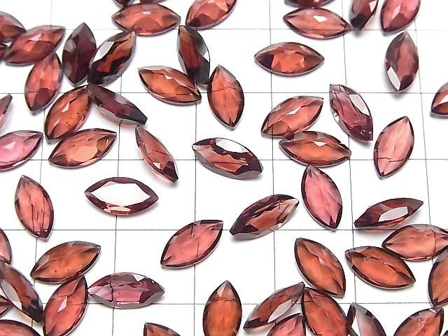 【動画】宝石質モザンビーク産ガーネットAAA ルース マーキスファセットカット10×5mm 5粒 サムネイル4