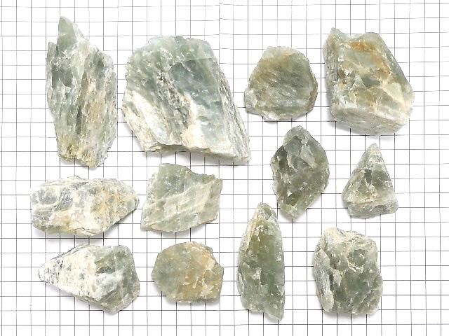 【動画】【1点もの】非加熱アクアマリン ラフロック(原石) 12個セット NO.5 サムネイル2