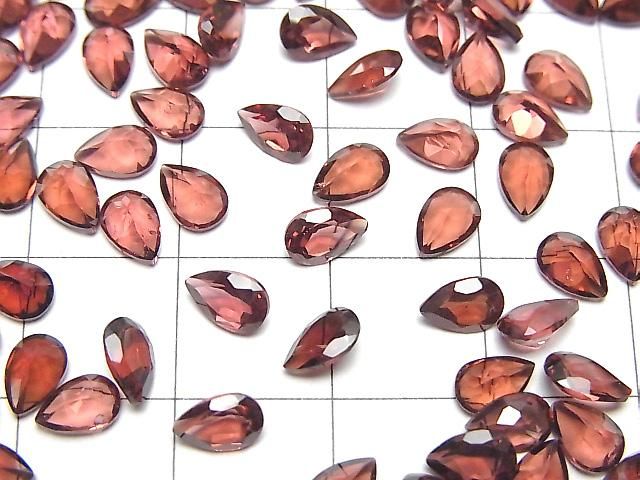 【動画】宝石質モザンビーク産ガーネットAAA ルース ペアシェイプファセットカット6×4mm 10粒 サムネイル3