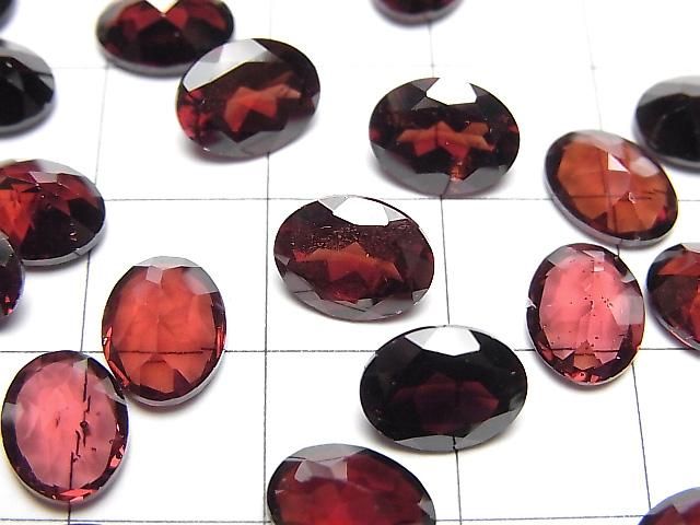 【動画】宝石質モザンビーク産ガーネットAAA- ルース オーバルファセットカット9×7mm 3粒 サムネイル2