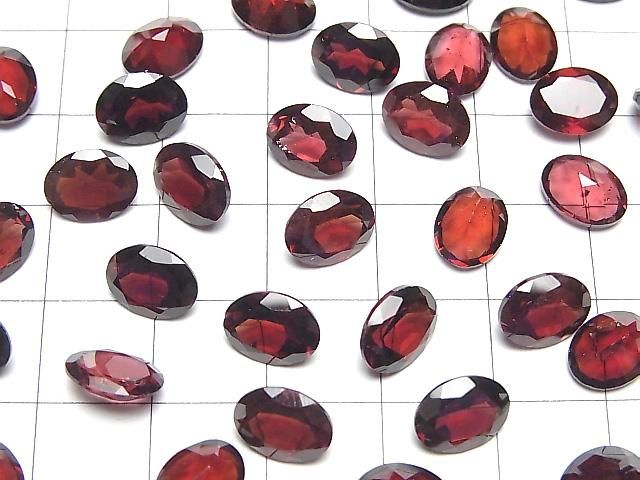 【動画】宝石質モザンビーク産ガーネットAAA- ルース オーバルファセットカット9×7mm 3粒 サムネイル4