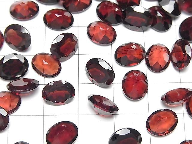 【動画】宝石質モザンビーク産ガーネットAAA- ルース オーバルファセットカット10×8mm 2粒 サムネイル4