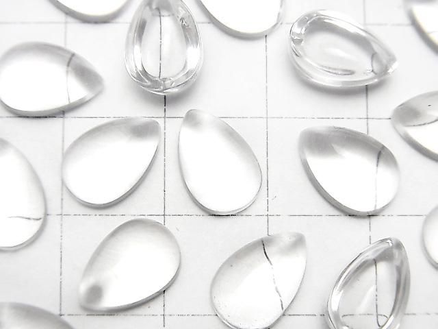 【動画】宝石質クリスタルAAA ペアシェイプ カボション12×8mm 5個 サムネイル2