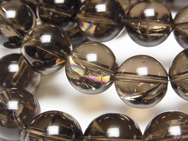 【動画】スモーキーアイリスクォーツAAA- ラウンド12mm 1連(ブレス)の画像