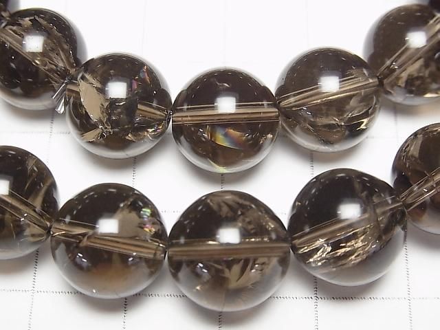 【動画】スモーキーアイリスクォーツAAA- ラウンド12mm 1連(ブレス) サムネイル2