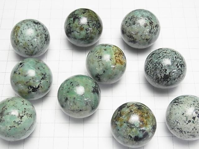 【動画】アフリカンターコイズ スフィア・ラウンド30mm 1個 サムネイル4