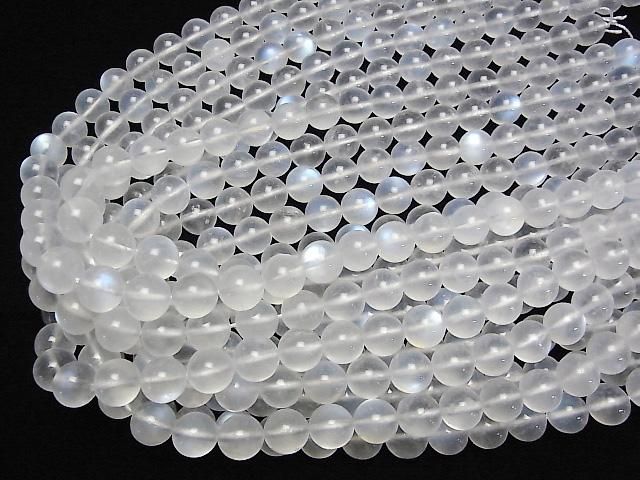 【動画】ロイヤルブルームーンストーンAA++ ラウンド10mm 1/4連~1連(約36cm) サムネイル4