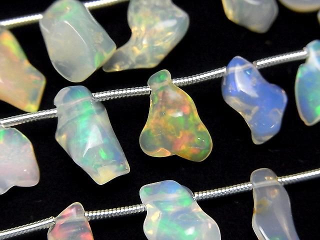 【動画】エチオピア産オパールAAA- ラフタンブル 1連(約16cm)の画像