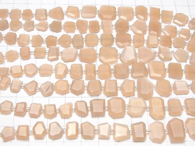 【動画】ピーチムーンストーンAA++ ラフスライスカット 1連(約18cm) サムネイル4