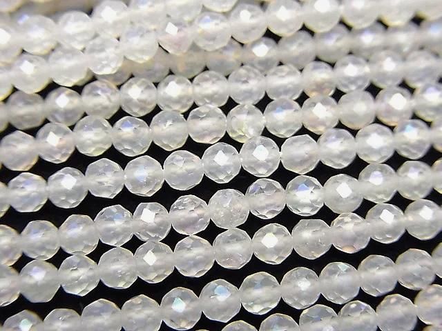 【素晴らしい輝き】アクアクリスタル ラウンドカット3mm 1連(約36cm)の画像