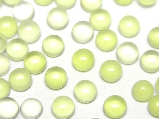 【動画】ライムグリーンカルセドニーAAA ラウンド カボション5×5mm 10個の画像