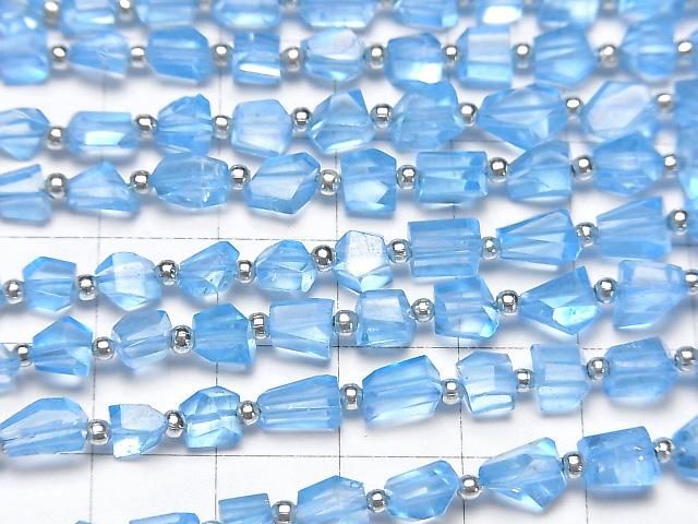 【動画】宝石質スカイブルーカラートパーズAAA- タンブルカット 1連(約18cm) サムネイル3