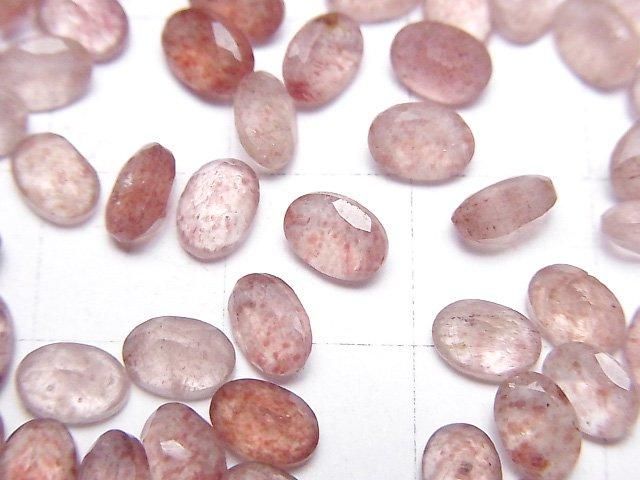 【動画】宝石質ピンクエピドートAA++ ルース オーバルファセットカット6×4mm 10粒 サムネイル2