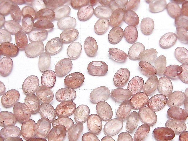 【動画】宝石質ピンクエピドートAA++ ルース オーバルファセットカット6×4mm 10粒 サムネイル4