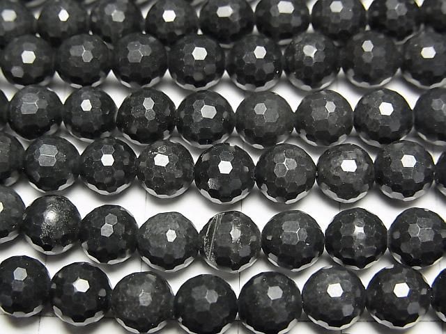 【動画】【素晴らしい輝き】シュンガイトAAA 128面ラウンドカット6mm 1連(約35cm) サムネイル2