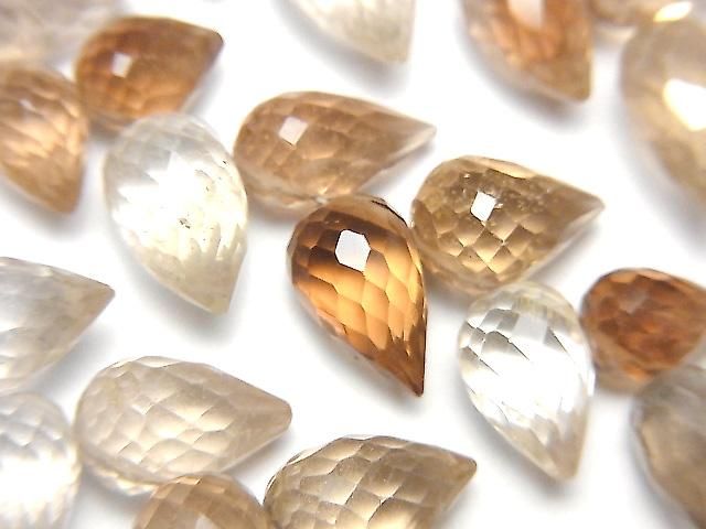 【動画】宝石質ブラウントパーズAAA- つぼみドロップ ブリオレットカット 1連(約15cm)の画像