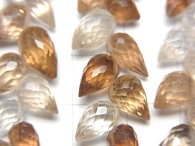【動画】宝石質ブラウントパーズAAA- つぼみドロップ ブリオレットカット 1連(約15cm) サムネイル2