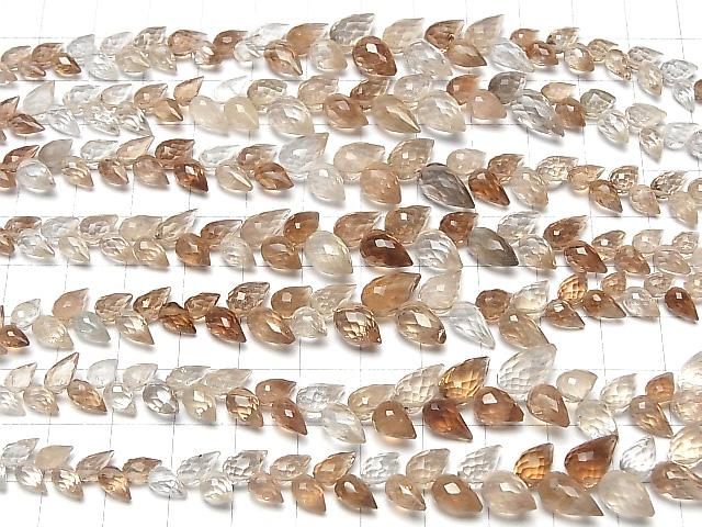 【動画】宝石質ブラウントパーズAAA- つぼみドロップ ブリオレットカット 1連(約15cm) サムネイル4
