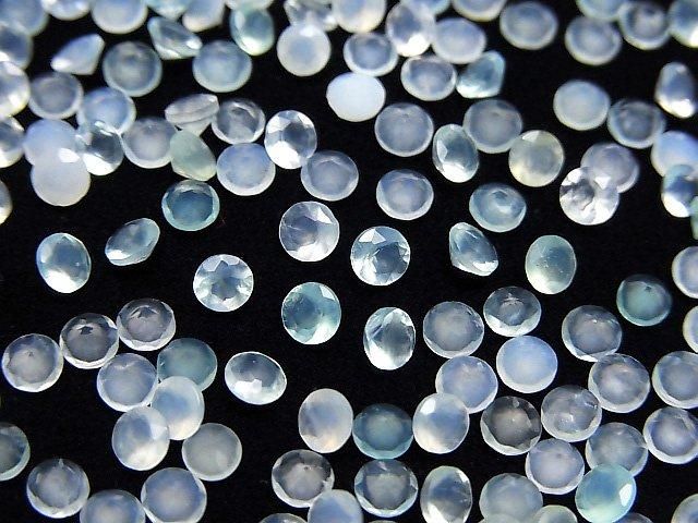 【動画】宝石質ペルー産ブルーオパールAAA- ルース ラウンドファセットカット3×3mm 10粒 サムネイル4