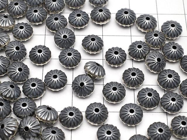 Silver925 ナバホパール ライン入りロンデル8×8×5.2mm 1個 サムネイル3