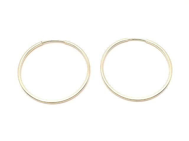 14KGF スクエアフープピアス 【14mm】【17mm】【20mm】【24mm】【30mm】【38mm】 No.2 1ペアの画像