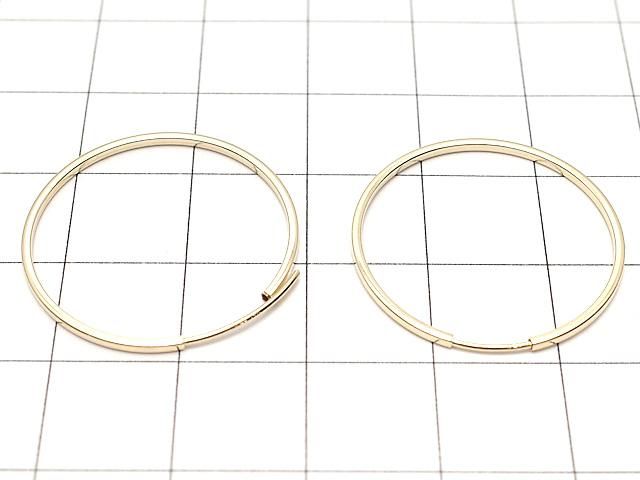 14KGF スクエアフープピアス 【14mm】【17mm】【20mm】【24mm】【30mm】【38mm】 No.2 1ペア サムネイル2