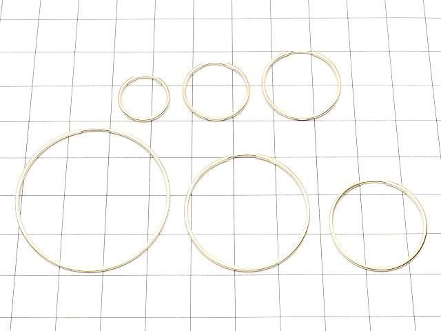14KGF スクエアフープピアス 【14mm】【17mm】【20mm】【24mm】【30mm】【38mm】 No.2 1ペア サムネイル3